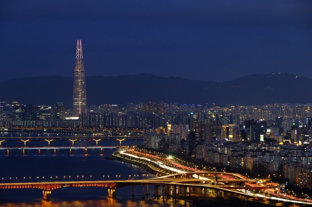 city, seoul, evening, night, urban, downtown, buildings, apartments, landscape, south korea, seoul, seoul, seoul, seoul, seou