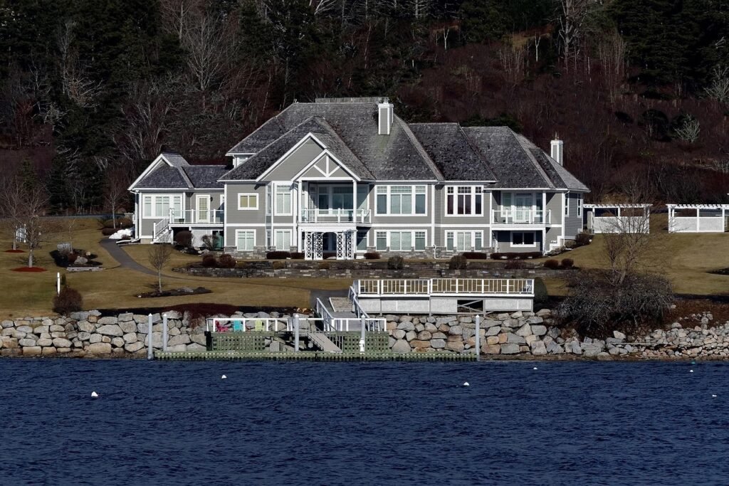 town, nature, countryside, house, home, shelter, coastal home, oceanside