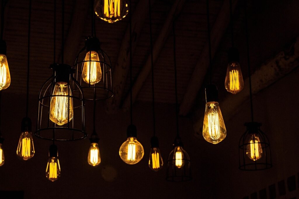 illuminated, light, religion, architecture, darkness, bulb, night, lights, urban landscape, urban, decor, at night