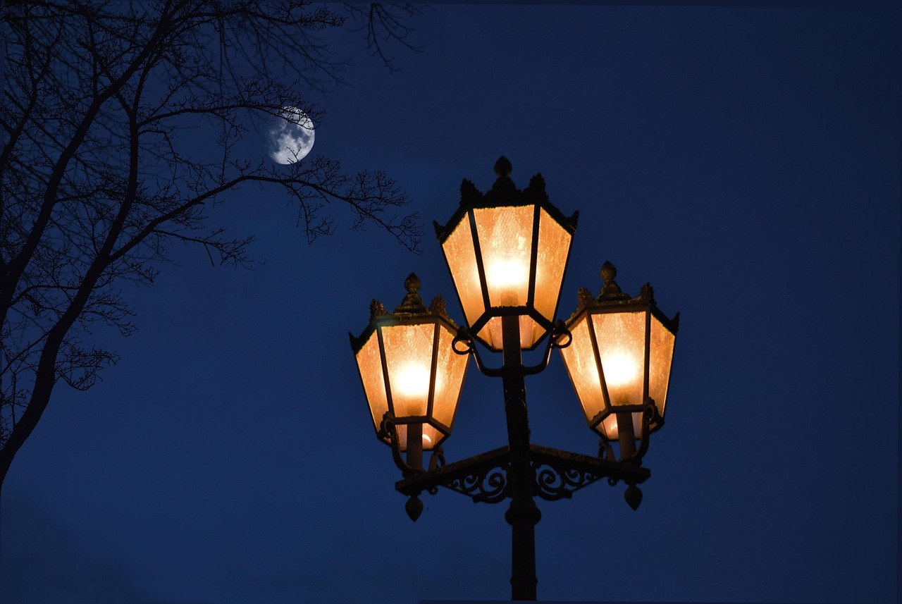 street lamp, historical, light, lighting, lantern, moon, path light, street lighting, lamps, lamp, night, historic street lig