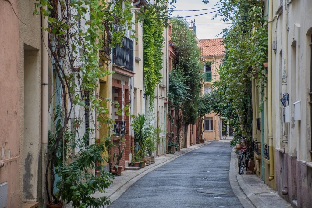 street, town, road, village, houses, argelès, france, passage, buildings, street, street, street, village, village, village,
