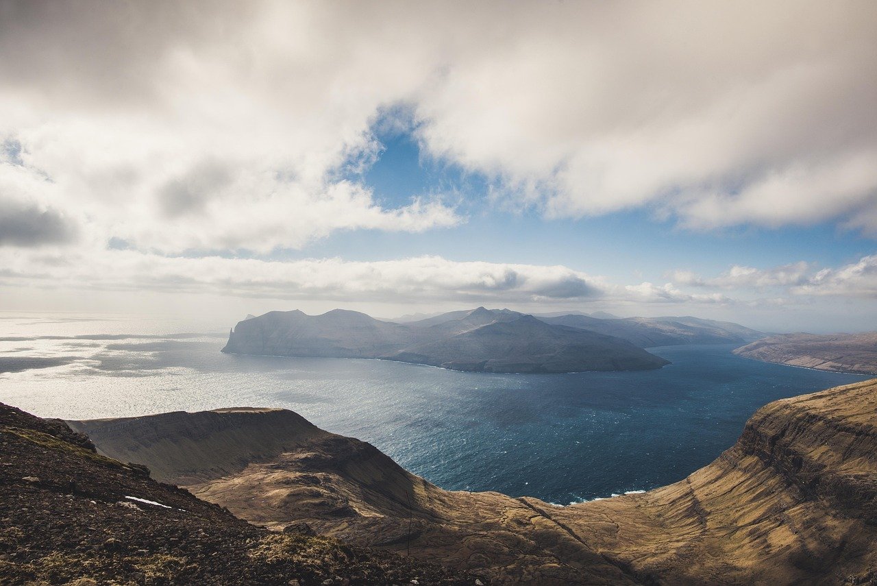 sea, ocean, beach, nature, faroe islands, clouds, travel, rocks, landscape