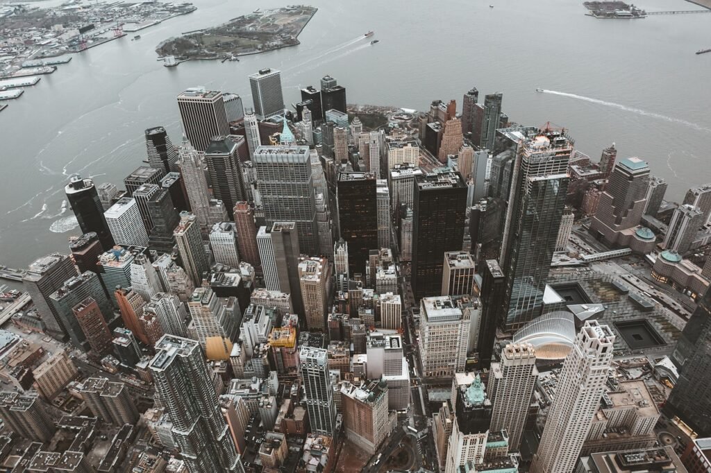 skyline, skyscraper, building, new york, city, architecture, cityscape, manhattan, america, nyc, metropolis, metropolitan, mo