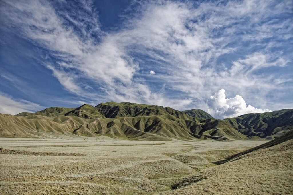 kyrgyzstan, mountains, valley, hill, green, landscape, nature, heaven, clouds, central asia, kyrgyzstan, kyrgyzstan, kyrgyzst