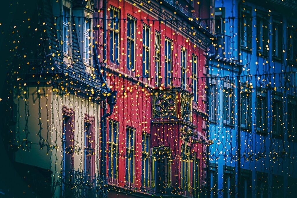 christmas lights, full hd wallpaper, wallpaper hd, free background, desktop backgrounds, street, hd wallpaper, town, cool bac