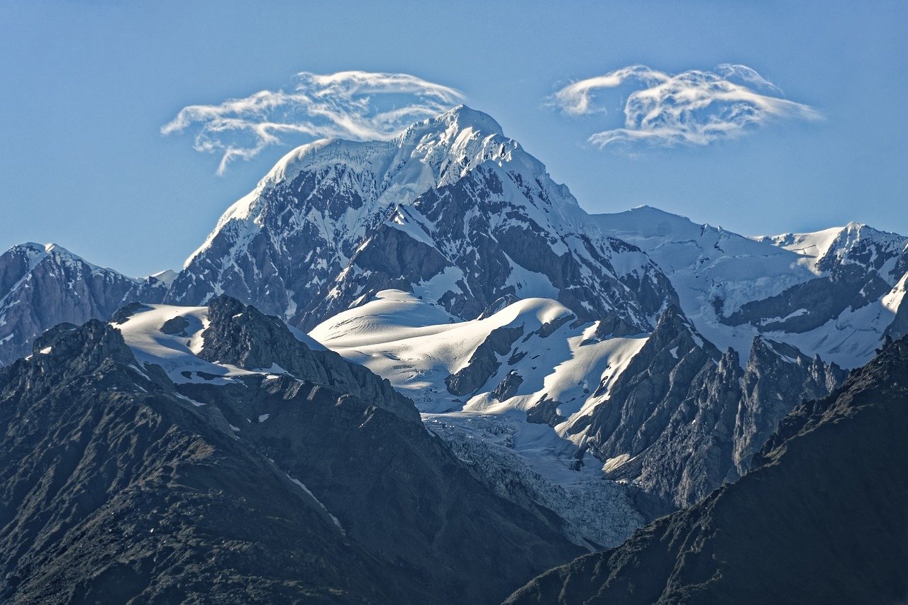 new zealand, mount tasman, westland national park, mountains, snow, glacier, nature, landscape, heaven