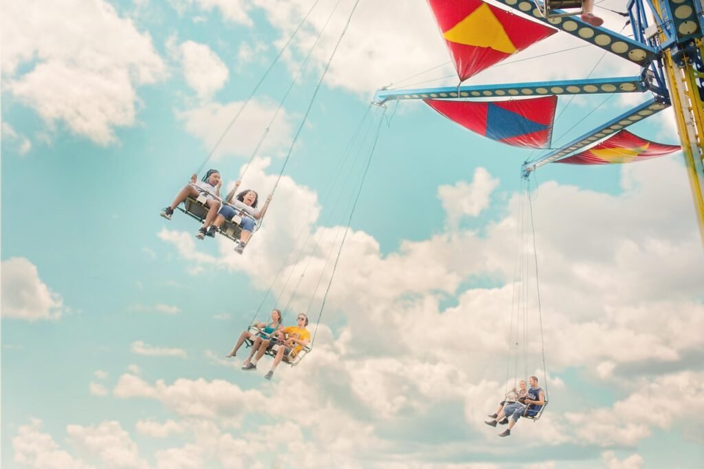 amusement, carousel, amusement park, joyride, entertainment, summer, childhood, happiness, recreation, enjoyment, festival, n