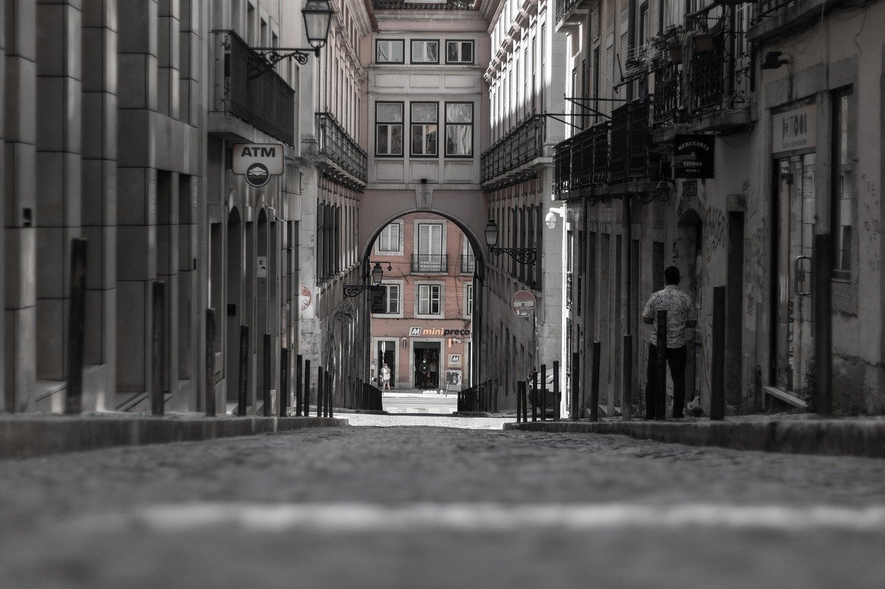 lisbon, high neighborhood, portugal, city, urban, culture, history, sidewalk, street, lisbon, high neighborhood, high neighbo