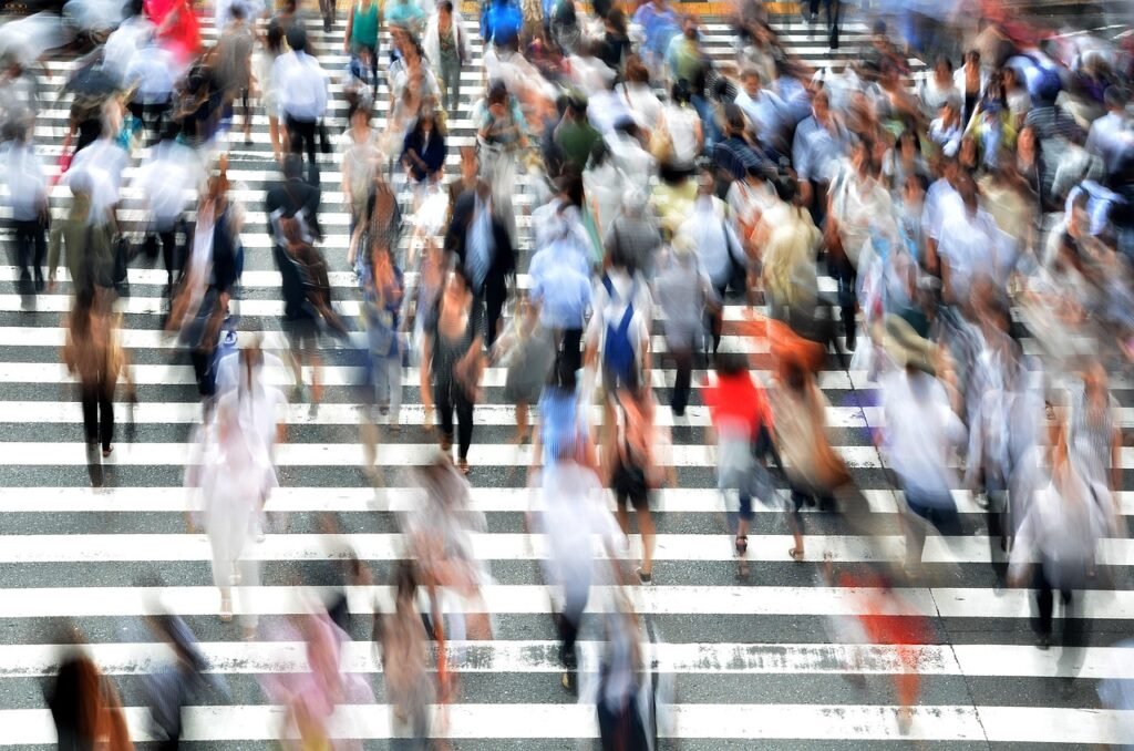 pedestrians, people, busy, movement, hectic, osaka, city, japan, street, asia, crowded, crossing, walking, people, people, pe