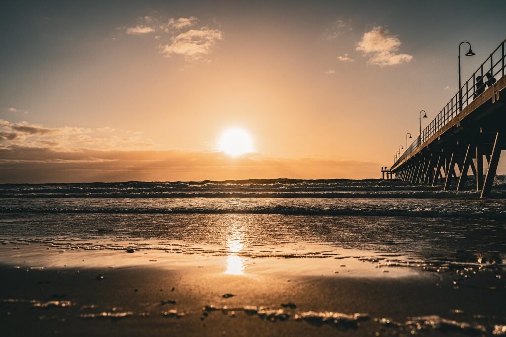 sunset, nature, sky, dusk, seascape, beach, ocean, sea