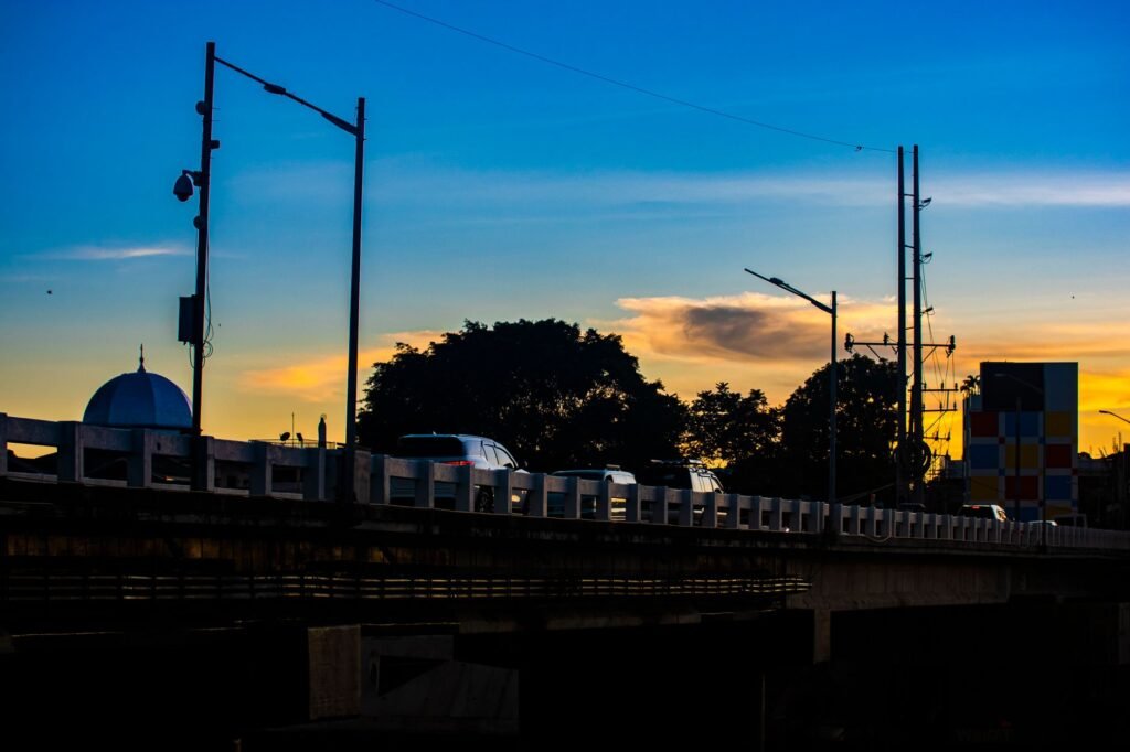 Nyali Bridge at dusk connecting Mombasa island towards Nyali and Kisauni