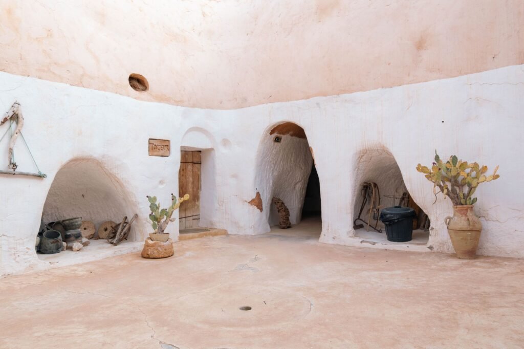 Modest guesthouse entrance in a rural Kenyan town