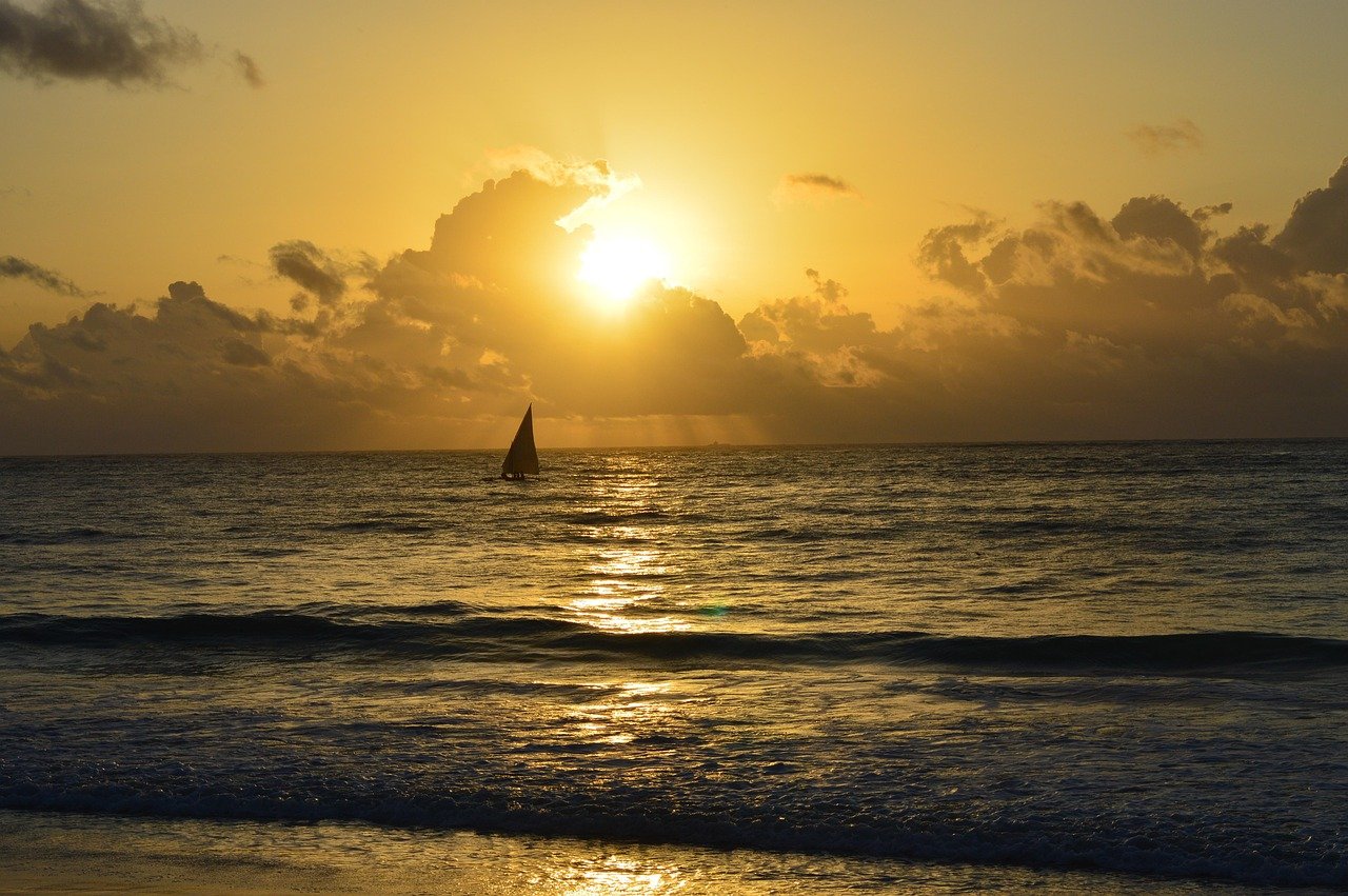 beach, boat, sunset, life, chill, nature, kenya, brown boat