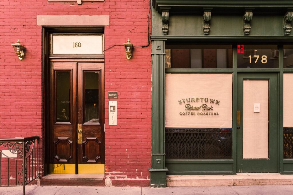 buildings, city, coffee shop, doors, street, urban, coffee shop, coffee shop, coffee shop, coffee shop, coffee shop, street,