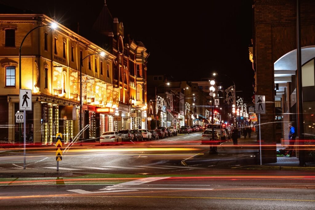 city, night, street, destination, cityscape, urban, victoria, downtown, traffic, road, canada, city, canada, canada, canada,