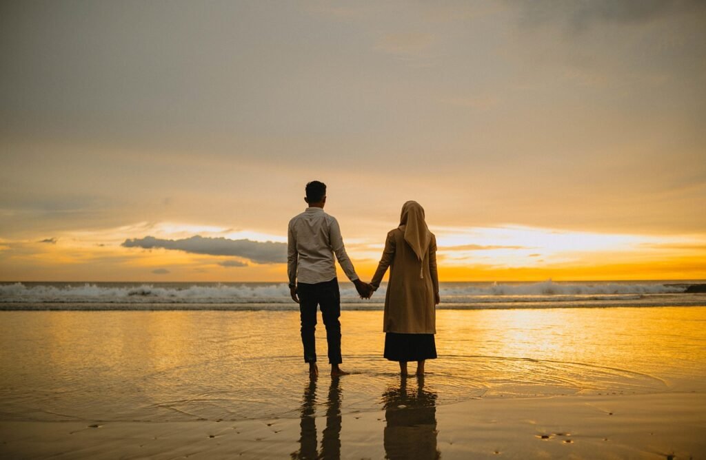 couple, sunset, beach, dusk, twilight, holding hands, nature, couple, couple, couple, couple, couple, holding hands, holding