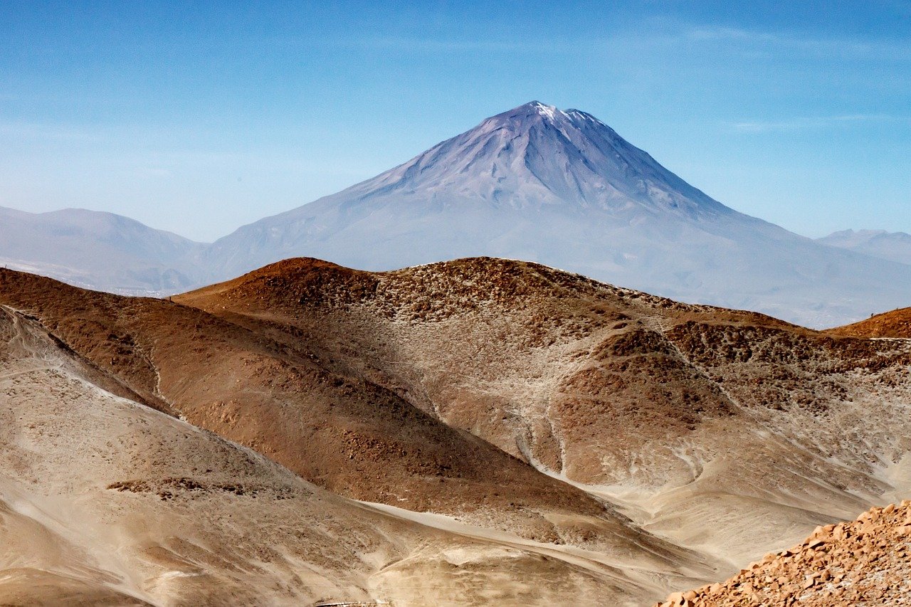 peru, nature, mountain, andes, south america, landscape, desert, haze